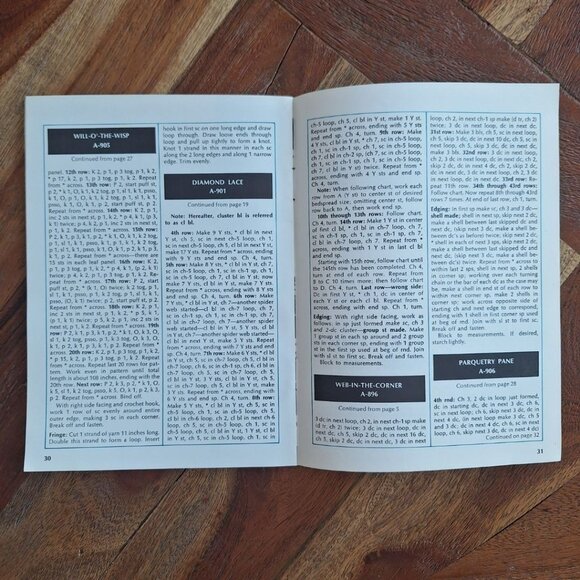 Coats & Clarks 217 Tablecloths Beadspreads Knit Crochet 1972 Vintage Booklet - Picture 3 of 6